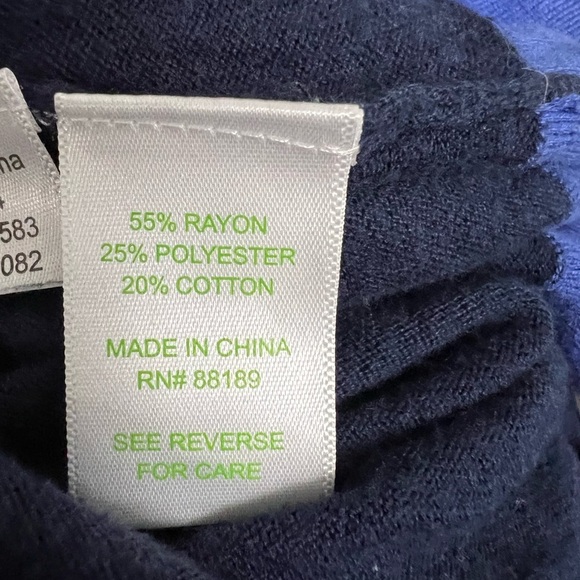 Lilly Pulitzer Blue Button Up Cardigan Sweater Classic Knit w/ Pockets sz Med - Picture 6 of 7